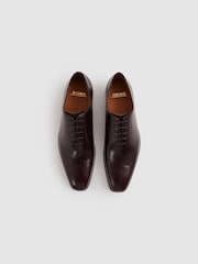Reiss Oxblood Mead Brogue Leather Brogue Detail Lace-Up Shoes - Image 4 of 5
