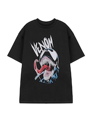 Vanilla Underground Black Mens Venom Licensed T-Shirt - Image 1 of 4