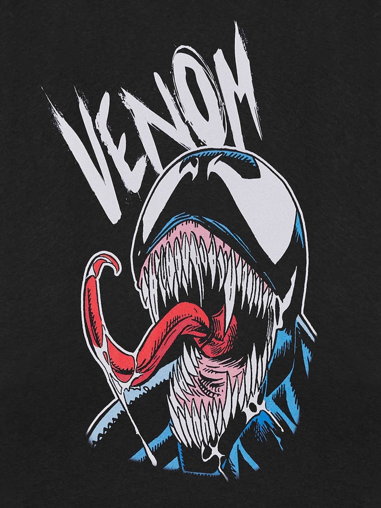 Vanilla Underground Black Mens Venom Licensed T-Shirt - Image 4 of 4