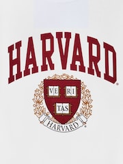 Vanilla Underground White Unisex Adults Harvard Licensed 100% Cotton T-Shirt - Image 4 of 4