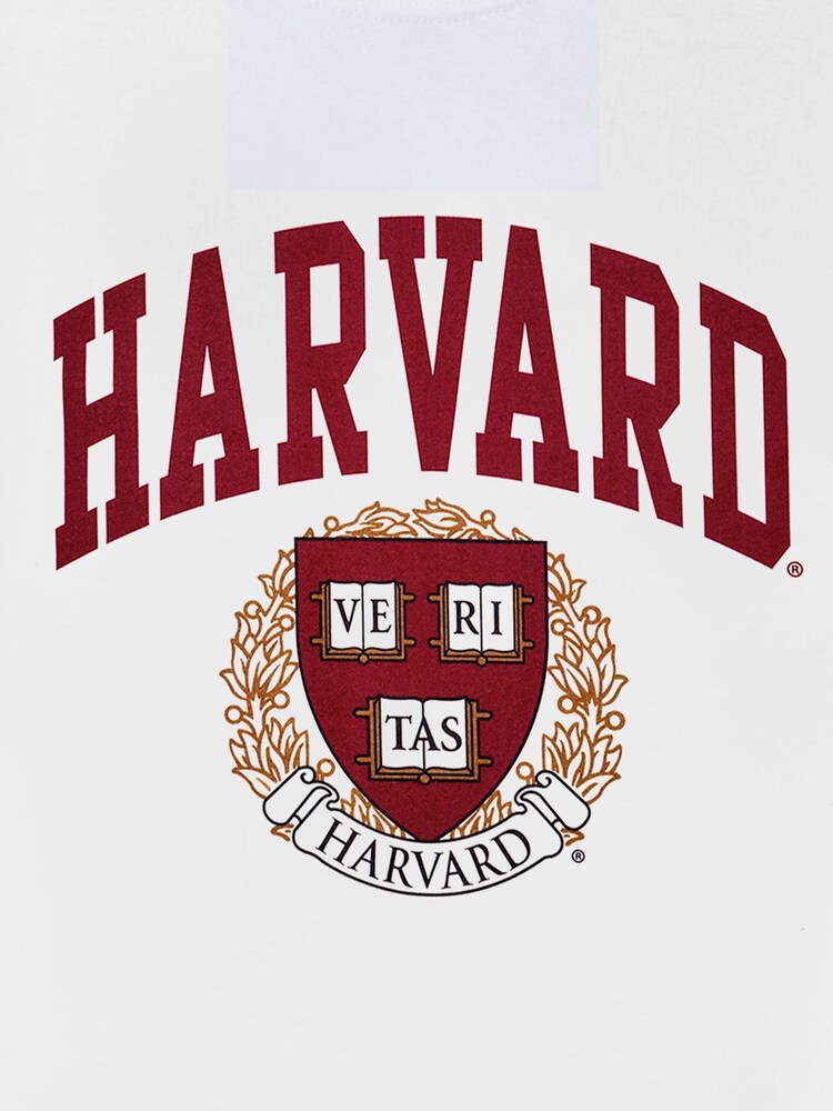 Vanilla Underground White Unisex Adults Harvard Licensed 100% Cotton T-Shirt - Image 4 of 4