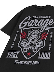 Vanilla Underground Black Mens Gas Monkey Licensed 100% Cotton T-Shirt - Image 5 of 6