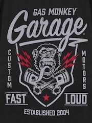Vanilla Underground Black Mens Gas Monkey Licensed 100% Cotton T-Shirt - Image 6 of 6