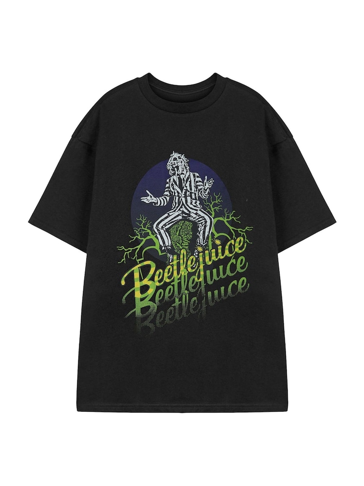 Vanilla Underground Black Unisex Adults Beetle Juice Licensed 100% Cotton T-Shirt - Image 3 of 8