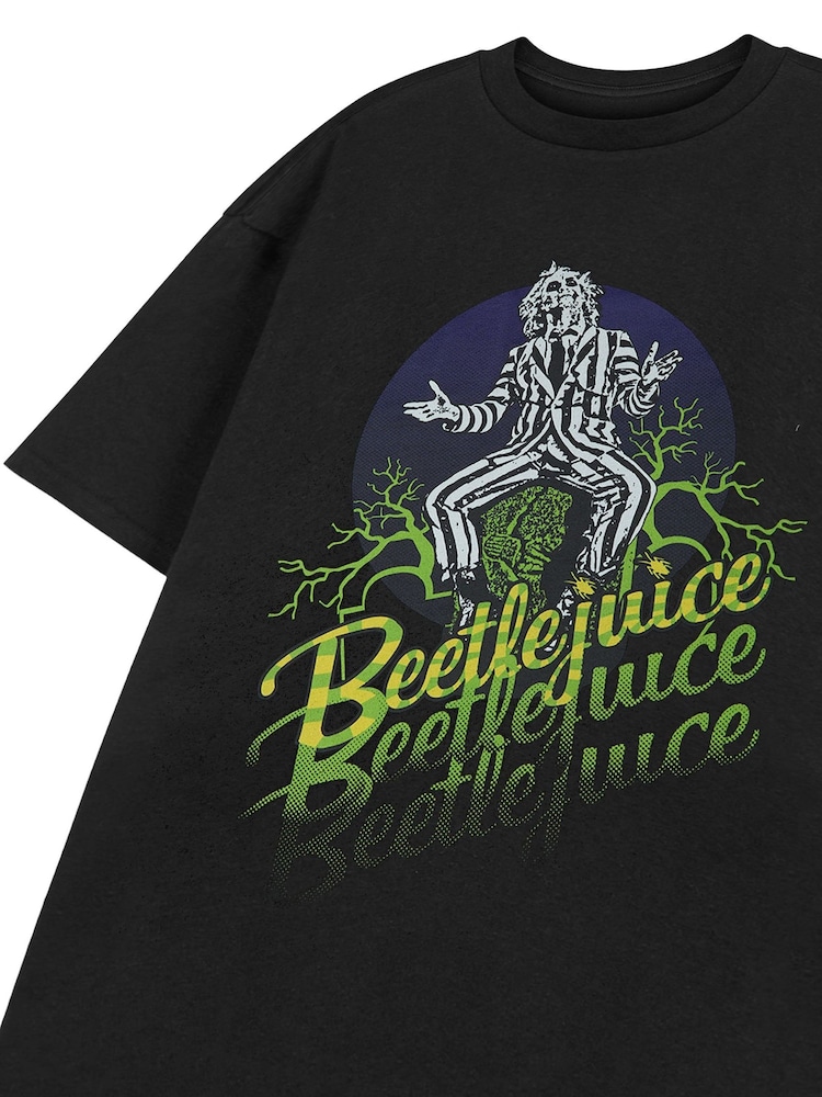 Vanilla Underground Black Unisex Adults Beetle Juice Licensed 100% Cotton T-Shirt - Image 5 of 8