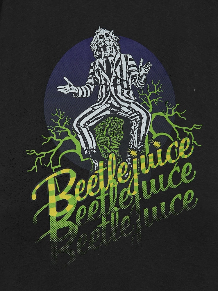 Vanilla Underground Black Unisex Adults Beetle Juice Licensed 100% Cotton T-Shirt - Image 8 of 8