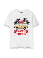 Vanilla Underground White Mens Stranger Things Licensed T-Shirt - Image 1 of 6