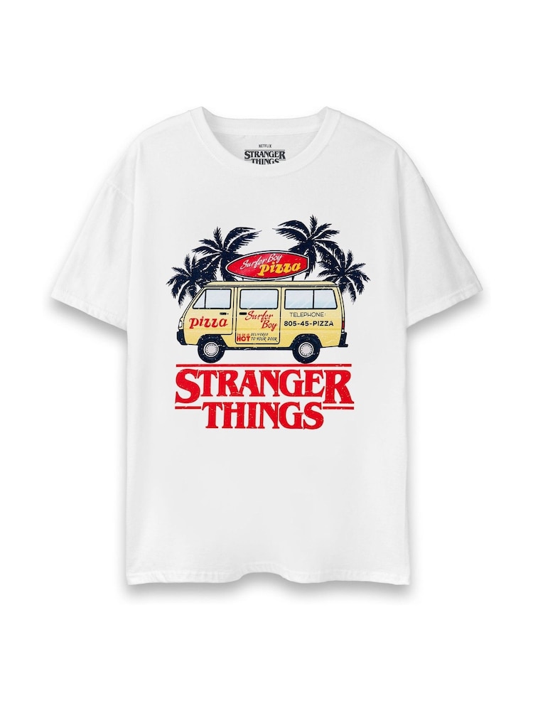 Vanilla Underground White Mens Stranger Things Licensed T-Shirt - Image 1 of 6
