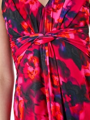 Roman Pink Floral Knot Front Maxi Dress - Image 5 of 5