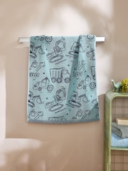 Blue Kids 100% Cotton Towels - Image 1 of 4