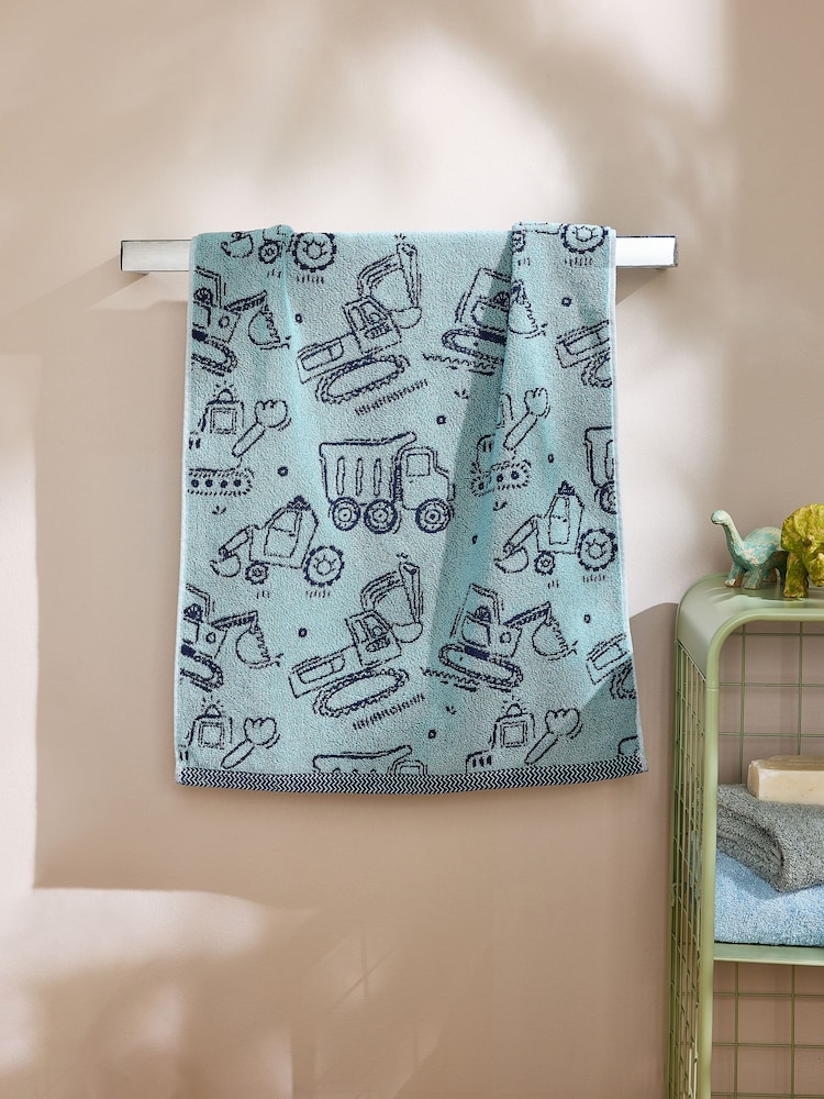 Blue Kids 100% Cotton Towels - Image 1 of 4