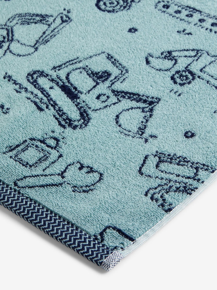 Blue Kids 100% Cotton Towels - Image 4 of 4