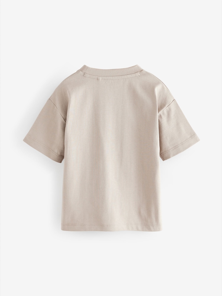 Neutral Short Sleeve Appliqué T-Shirt (3mths-7yrs) - Image 2 of 4