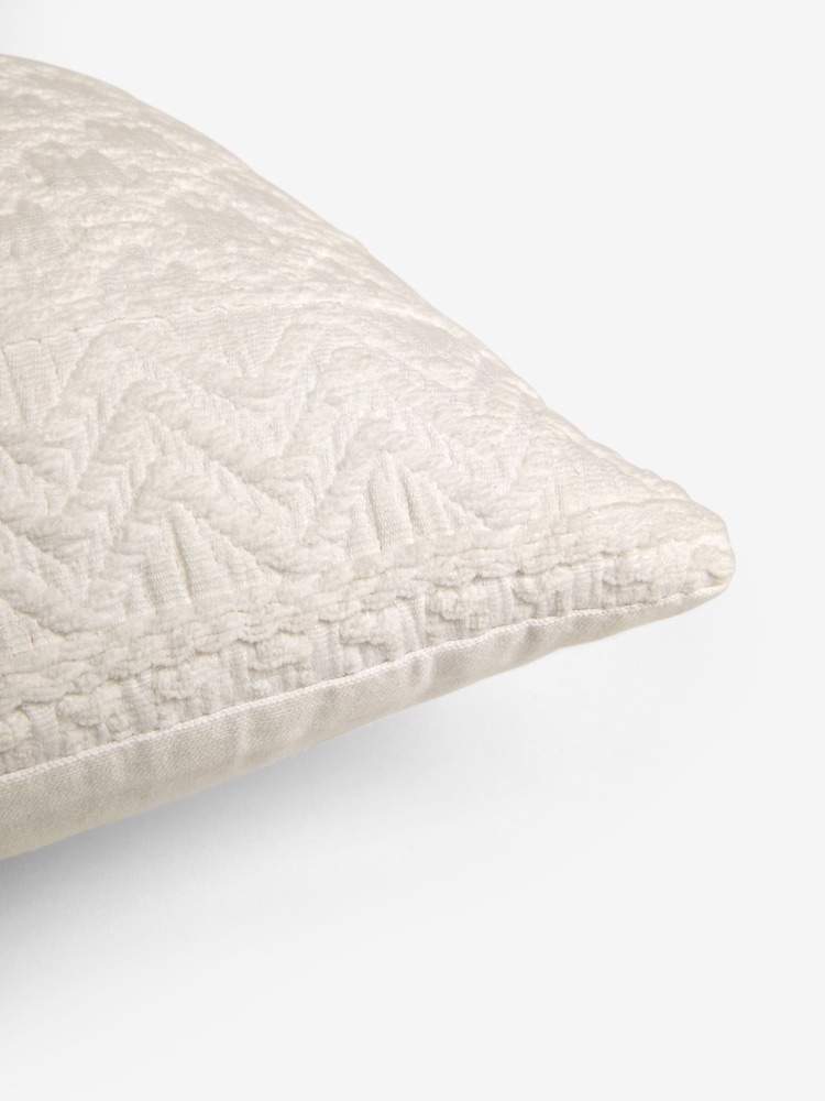 Shabby Chic by Rachel Ashwell® White Cotton textured Woven Cushion - Image 7 of 7 Shabby Chic by Rachel Ashwell® White Cotton textured Woven Cushion - Image 7 of 7