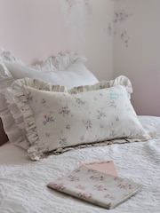 Shabby Chic by Rachel Ashwell® Floral Rosabelle Ruffle Cotton Linen Cushion - Image 1 of 5