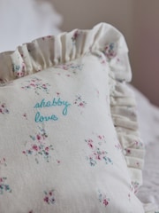 Shabby Chic by Rachel Ashwell® Floral Rosabelle Ruffle Cotton Linen Cushion - Image 2 of 5