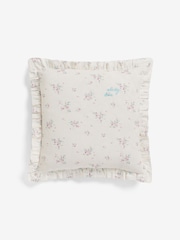 Shabby Chic by Rachel Ashwell® Floral Rosabelle Ruffle Cotton Linen Cushion - Image 4 of 5