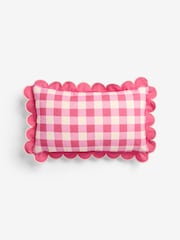 Lucy Tiffney rožast vzorec Scalloped Edge Tufted Cushion - Slika 5 iz 6