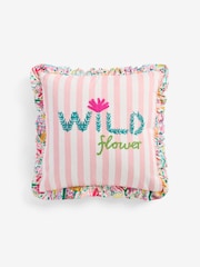 Хлопковая подушка с вышивкой Lucy Tiffney Wildflower - Изображение 4 из 6