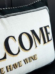 Подушка с надписью и вышивкой Rockett St George Welcome We Have Wine - Изображение 3 из 6