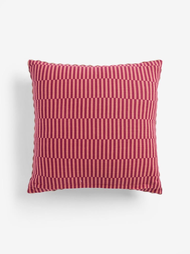 Rockett St George Pink Bad Decisions Cotton Embroidered Slogan Cushion - Image 5 of 6