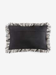 Rockett St George Black Cowboy Blanket Fringe Cushion - Image 5 of 5