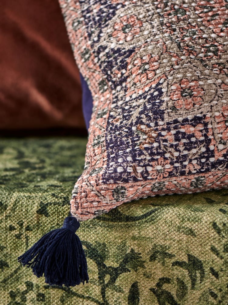 French Connection Blue Alby Cushion - Image 2 of 6