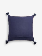 French Connection Blue Alby Cushion - Image 5 of 6