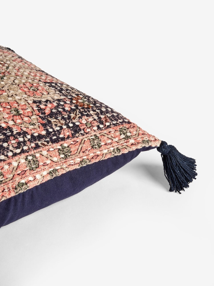 French Connection Blue Alby Cushion - Image 6 of 6