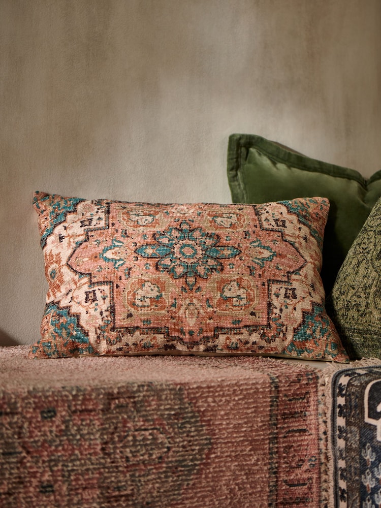 French Connection Multi Printed Global Kerala Cushion - Image 1 of 5
