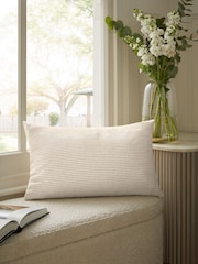 Lipsy Nude Sparkly Stripe Cushion - Image 1 of 6