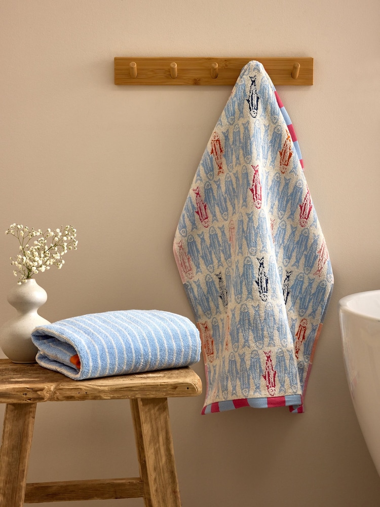 Multi Set of 2 Hand Towels 100% Cotton - Image 1 of 8