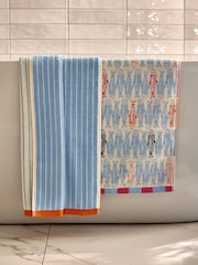 Multi Set of 2 Hand Towels 100% Cotton - Image 3 of 8