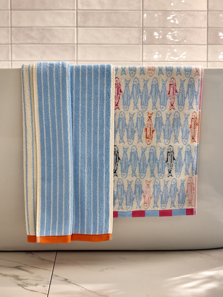 Multi Set of 2 Hand Towels 100% Cotton - Image 2 of 8 Multi Set of 2 Hand Towels 100% Cotton - Image 2 of 8