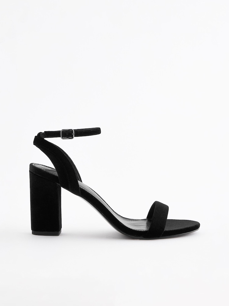 Velours noir - Sandales Forever Comfort® à talons carrés - Image 4 of 7