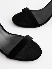 Black Velvet Standard/Wide Fit Forever Comfort® Block Heel Sandals - Image 5 of 7