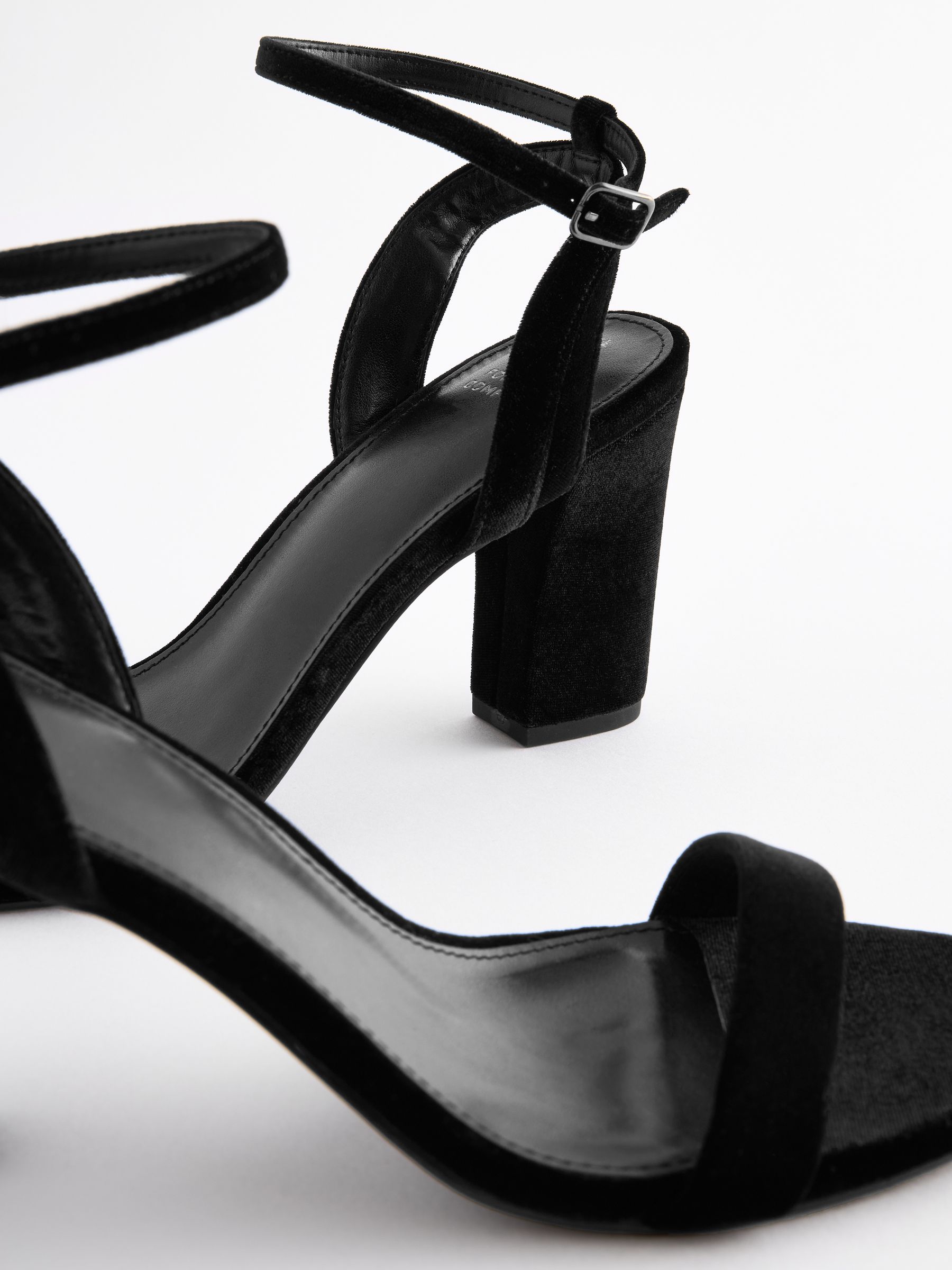 Buy Black Velvet Standard/Wide Fit Forever Comfort® Block Heel