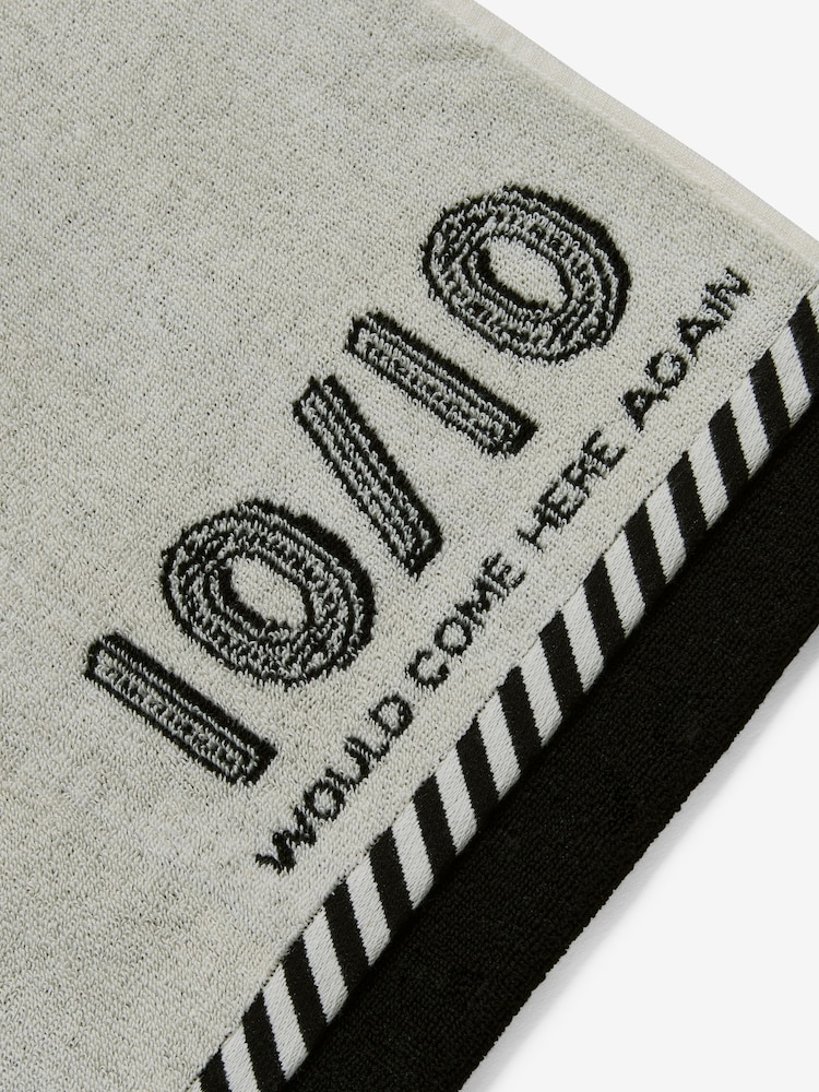 Monochrome Set of 2 Hand Towels 100% Cotton - Image 5 of 5