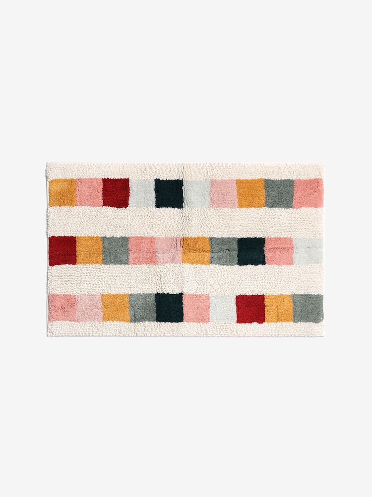Multi Sketch 100% Cotton Bath Mat - Image 3 of 3