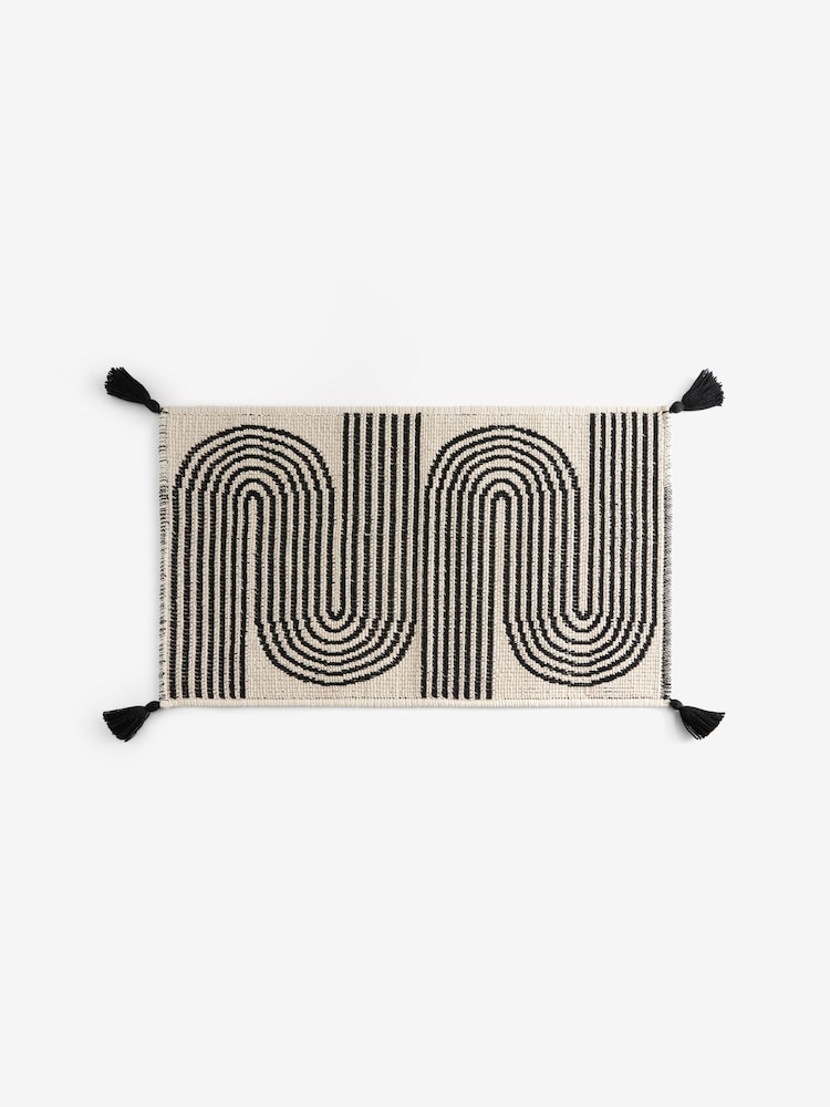 Badematte mit geometrischen Wirbeln, 100 % Baumwolle - Bild 3 von 3 Badematte mit geometrischen Wirbeln, 100 % Baumwolle - Bild 3 von 3
