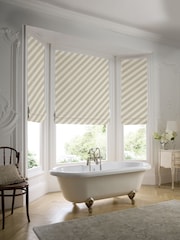 Historic Royal Palaces Stone Tudor Stripe Made To Measure Roman Blinds - Image 4 of 7
