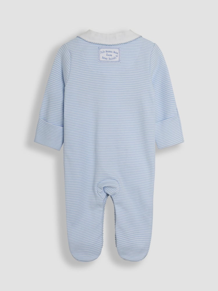 JoJo Maman Bébé Blue Peter Rabbit Sleepsuit & Comforter Gift Set - Image 7 of 9