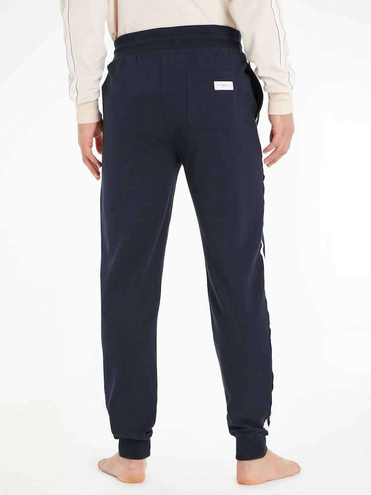 Tommy Hilfiger Blue Cuffed Track 100% Cotton Joggers - Image 2 of 6