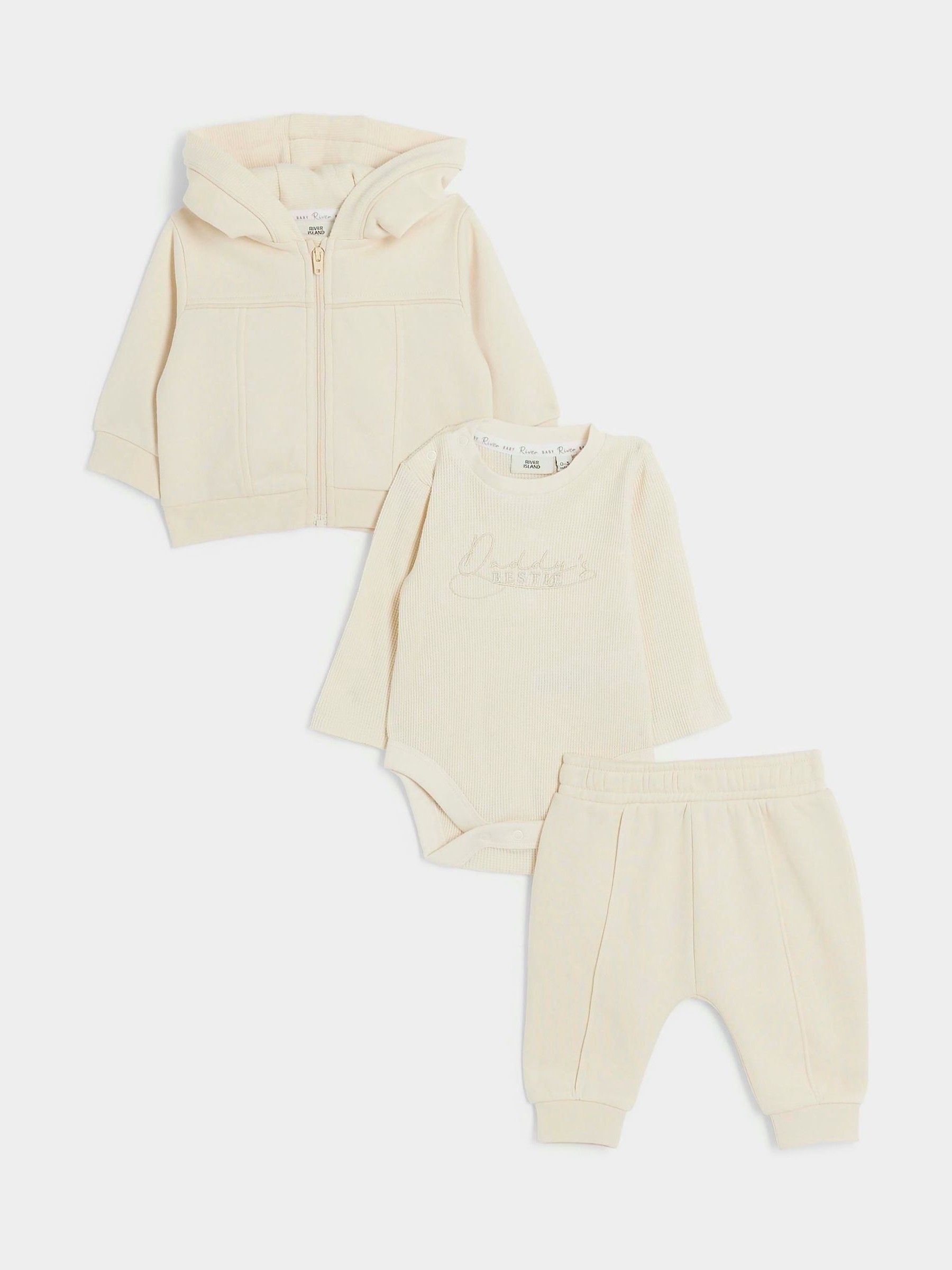 Buy River Island Cream Baby Boys Hooded 100% Cotton Sweatshirts
