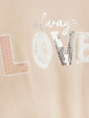 River Island Brown Girls Love Sweat Top and Leggings Set - Image 5 of 6