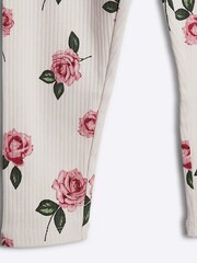 River Island Girls Waffle 100% Cotton Sweatshirt and Leggings Set - صورة 5 من 5