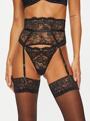Ann Summers Black Sexy Lace Planet Waspie - Image 1 of 5