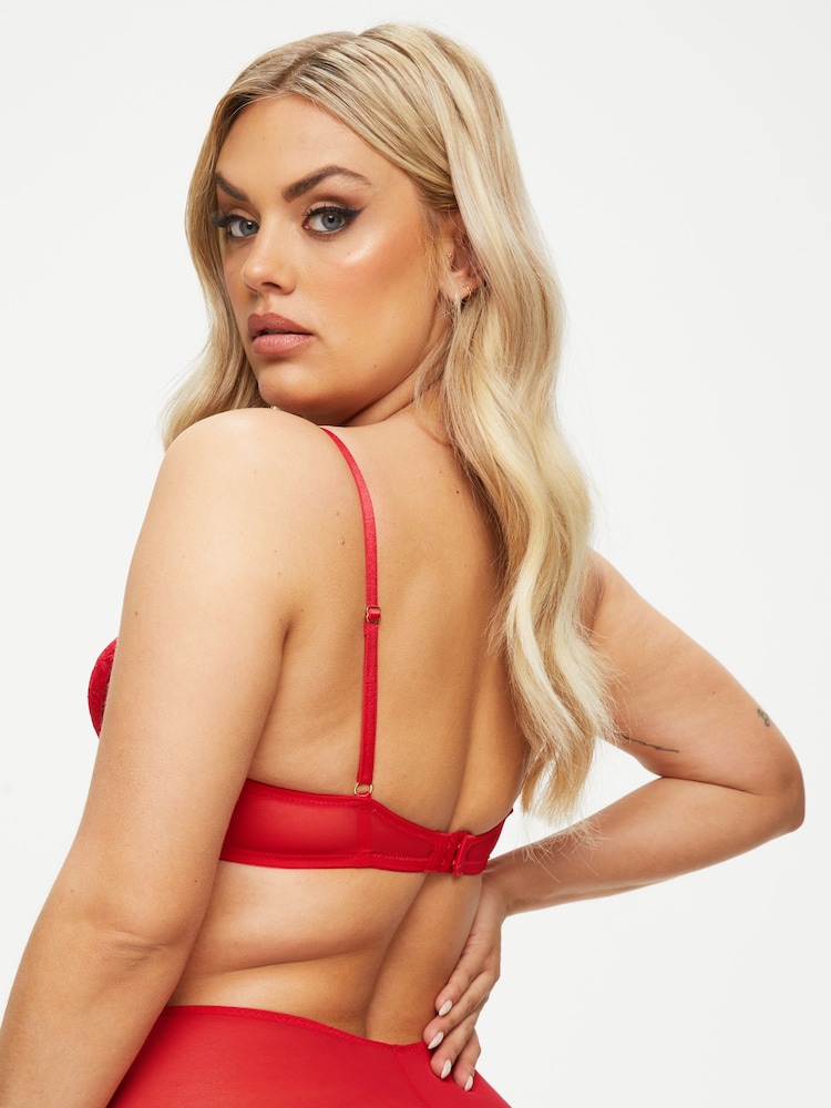 Ann Summers Red Sexy Lace Non Pad Plunge Bra - Image 2 of 5