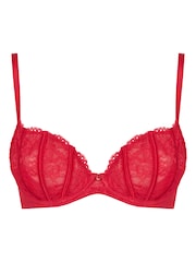 Ann Summers Red Sexy Lace Non Pad Plunge Bra - Image 5 of 5