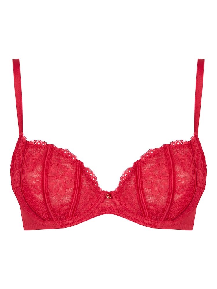 Ann Summers Red Sexy Lace Non Pad Plunge Bra - Image 5 of 5 Ann Summers Red Sexy Lace Non Pad Plunge Bra - Image 5 of 5